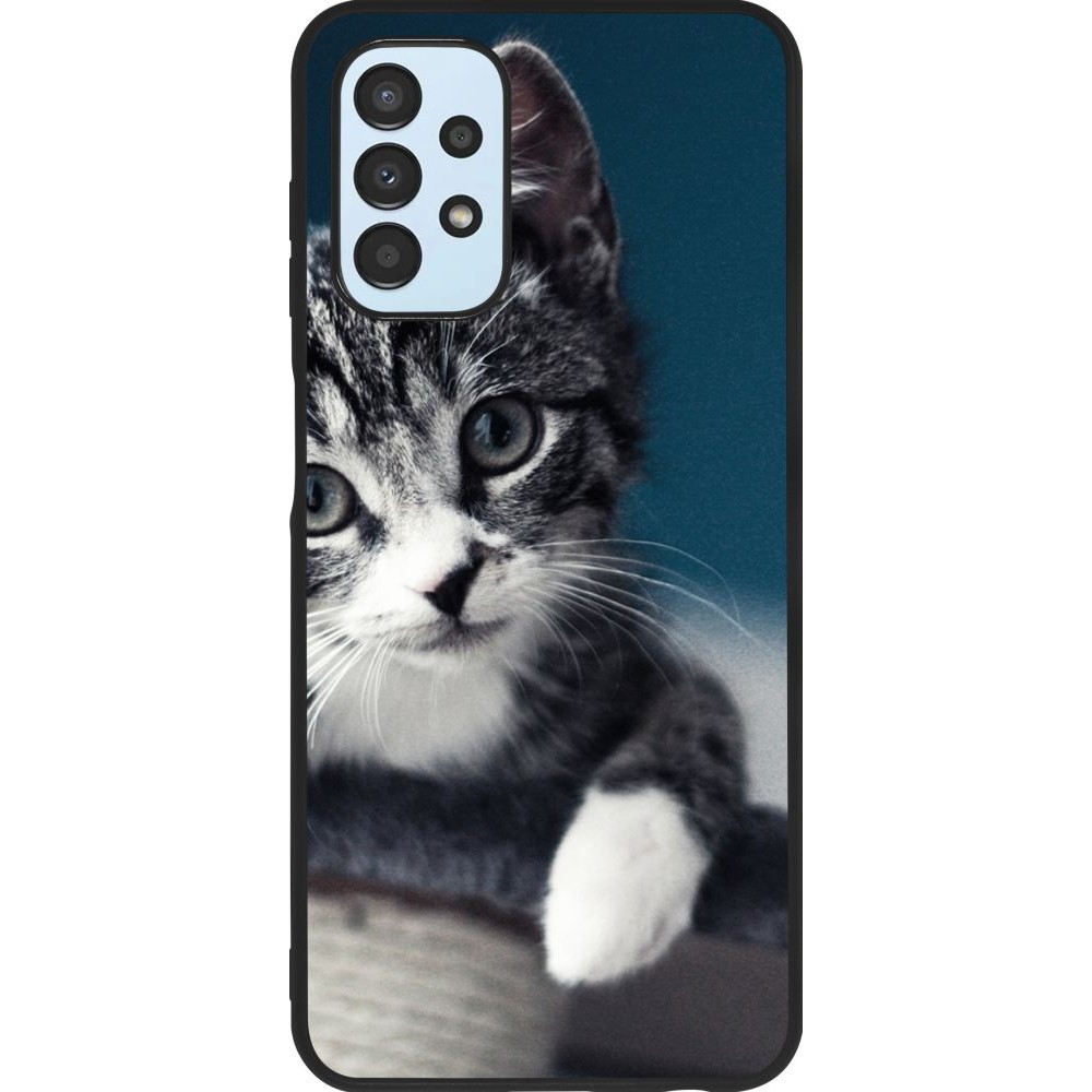 Hülle Samsung Galaxy A13 - Silikon schwarz Meow 23