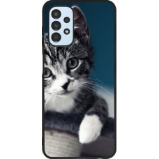 Coque Samsung Galaxy A13 - Silicone rigide noir Meow 23