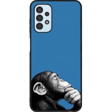 Coque Samsung Galaxy A13 - Silicone rigide noir Monkey Pop Art