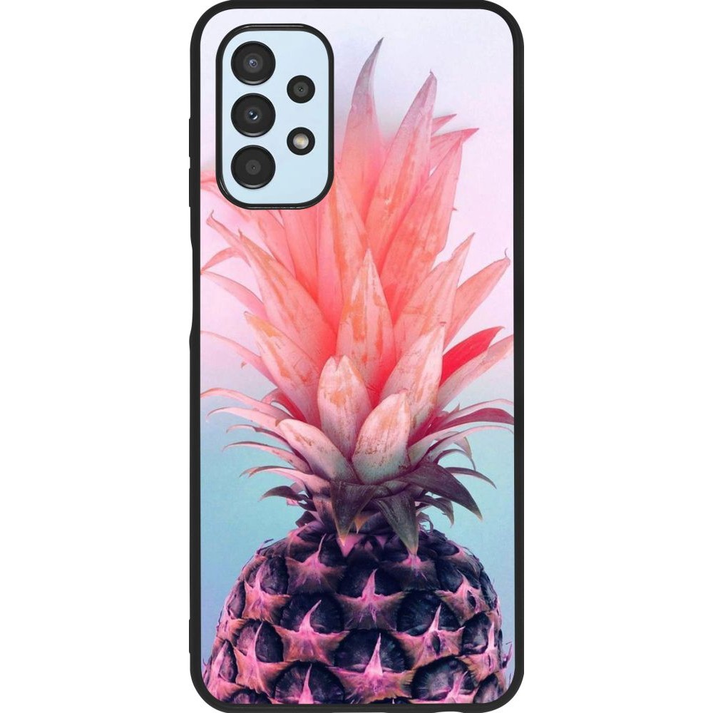 Hülle Samsung Galaxy A13 - Silikon schwarz Purple Pink Pineapple