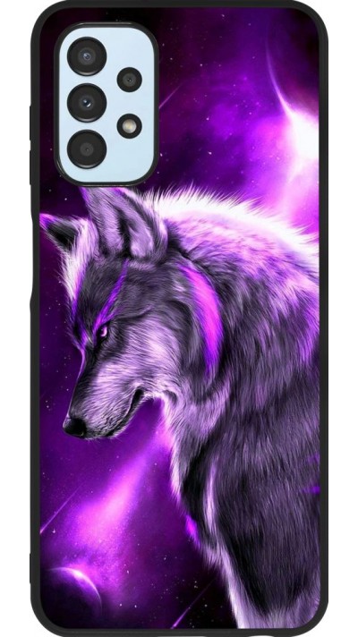 Hülle Samsung Galaxy A13 - Silikon schwarz Purple Sky Wolf