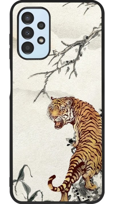 Hülle Samsung Galaxy A13 - Silikon schwarz Roaring Tiger