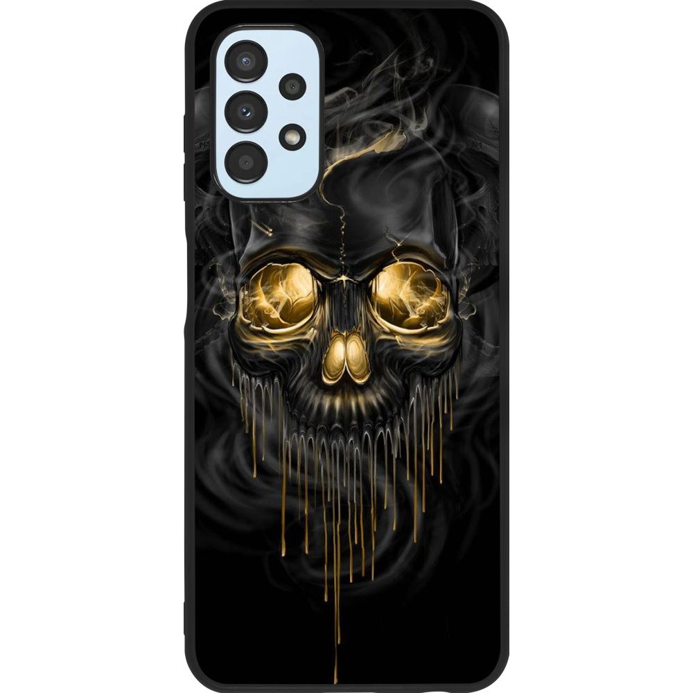 Hülle Samsung Galaxy A13 - Silikon schwarz Skull 02