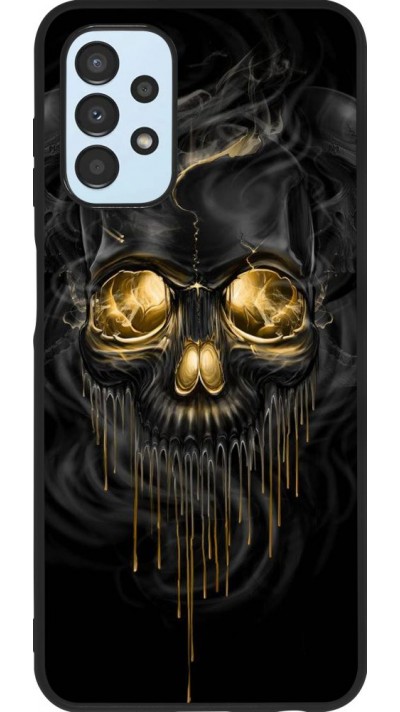 Coque Samsung Galaxy A13 - Silicone rigide noir Skull 02