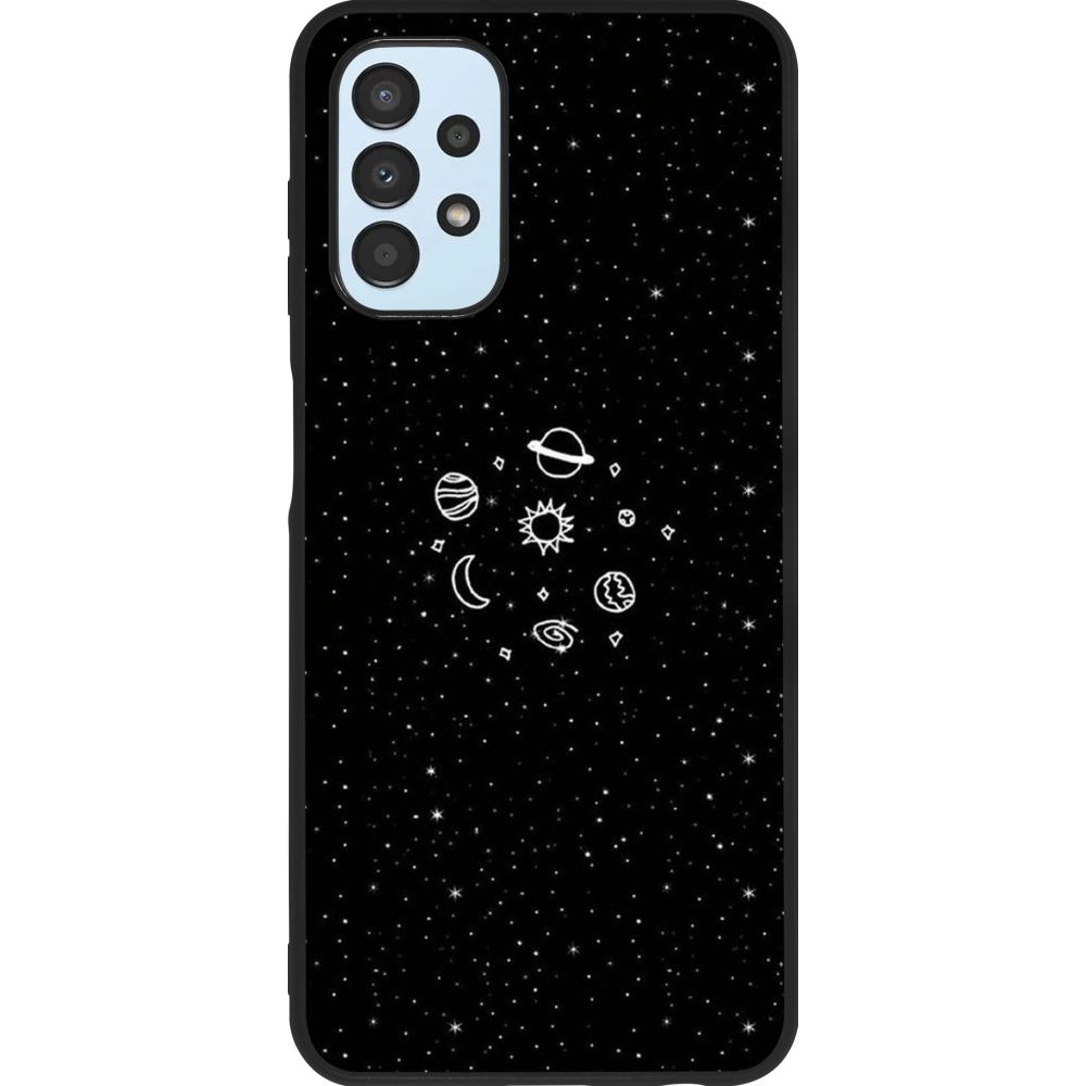 Coque Samsung Galaxy A13 - Silicone rigide noir Space Doodle