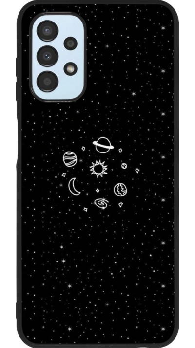 Coque Samsung Galaxy A13 - Silicone rigide noir Space Doodle