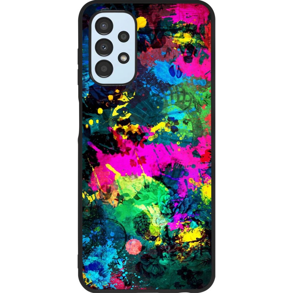 Coque Samsung Galaxy A13 - Silicone rigide noir Splash paint