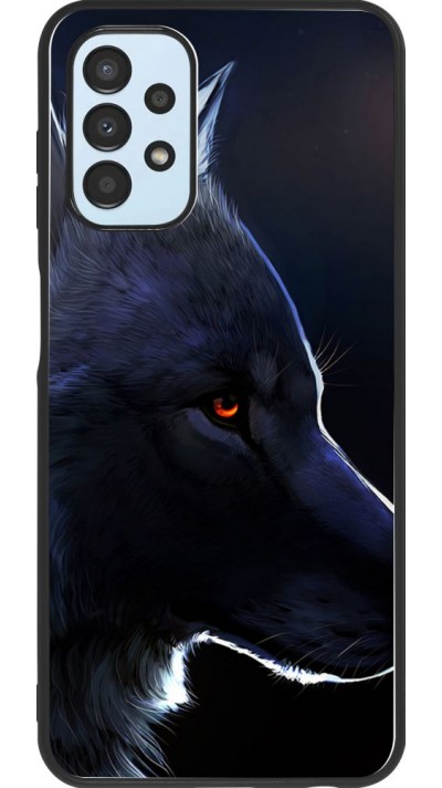 Coque Samsung Galaxy A13 - Silicone rigide noir Wolf Shape