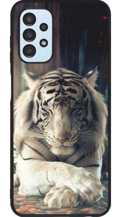 Coque Samsung Galaxy A13 - Silicone rigide noir Zen Tiger