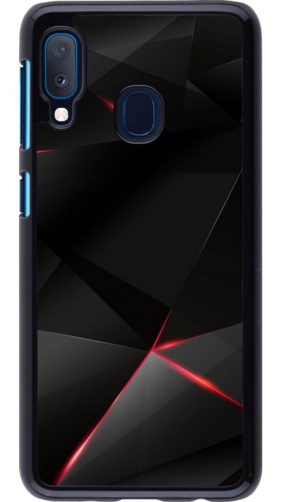 Coque Samsung Galaxy A20e - Black Red Lines
