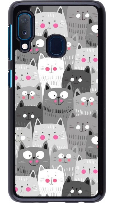 Coque Samsung Galaxy A20e - Chats gris troupeau