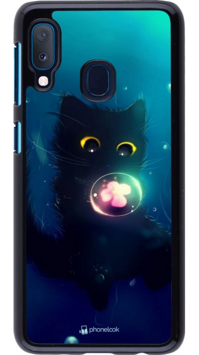 Hülle Samsung Galaxy A20e - Cute Cat Bubble