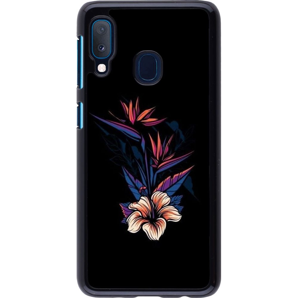 Hülle Samsung Galaxy A20e - Dark Flowers