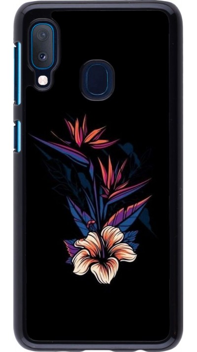 Coque Samsung Galaxy A20e - Dark Flowers