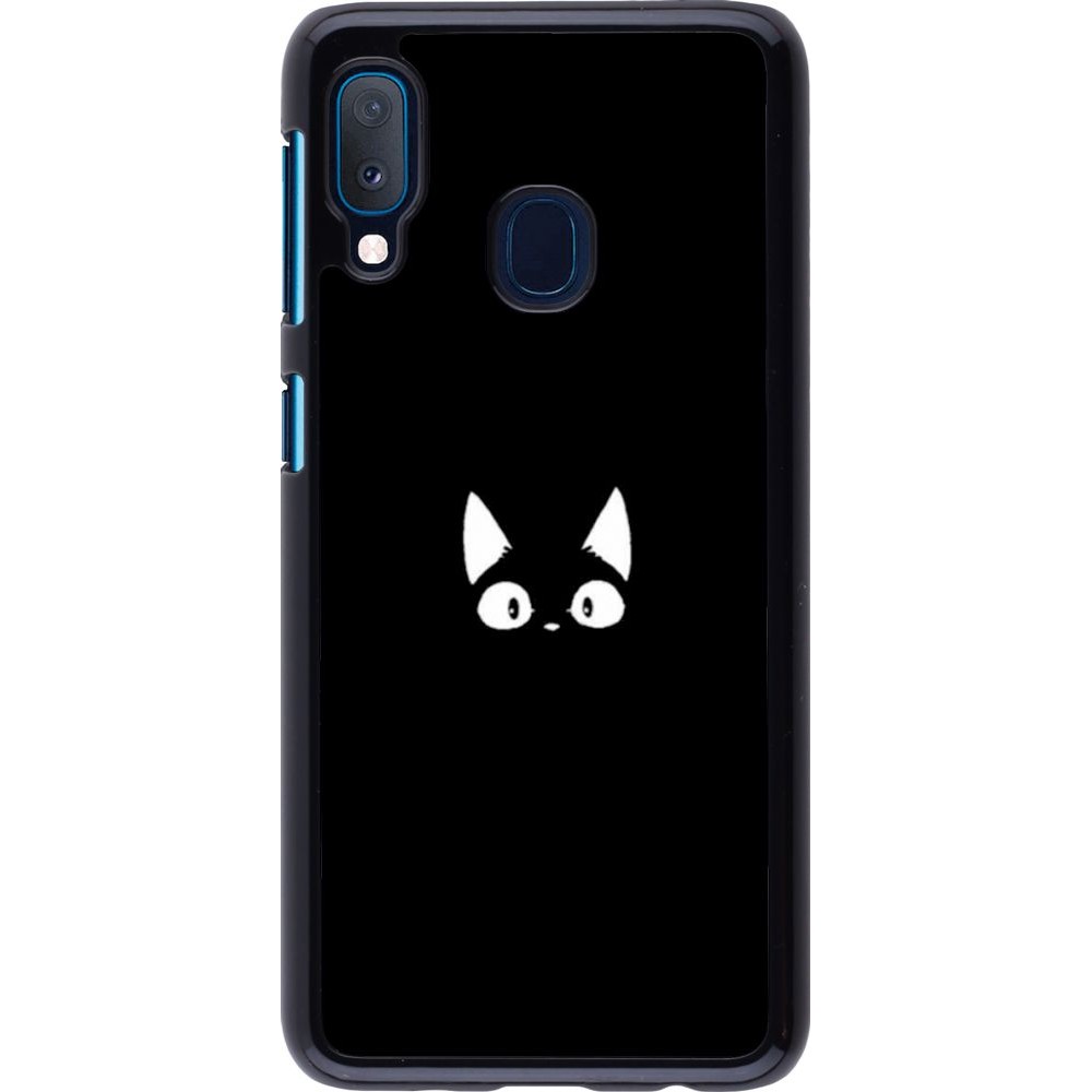 Hülle Samsung Galaxy A20e - Funny cat on black