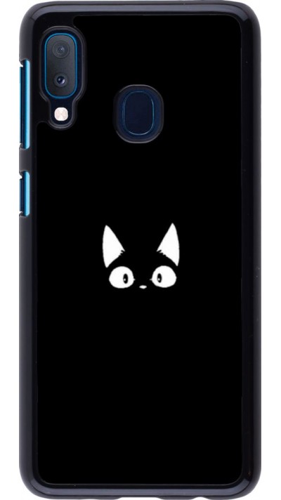 Coque Samsung Galaxy A20e - Funny cat on black