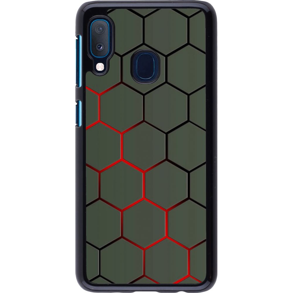 Coque Samsung Galaxy A20e - Geometric Line red