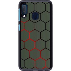 Coque Samsung Galaxy A20e - Geometric Line red