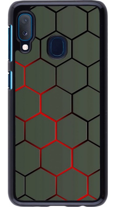 Coque Samsung Galaxy A20e - Geometric Line red