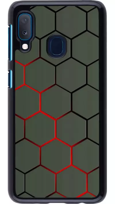 Coque Samsung Galaxy A20e - Geometric Line red