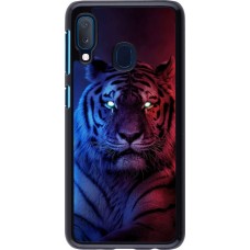 Hülle Samsung Galaxy A20e - Tiger Blue Red