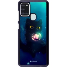 Hülle Samsung Galaxy A21s - Cute Cat Bubble