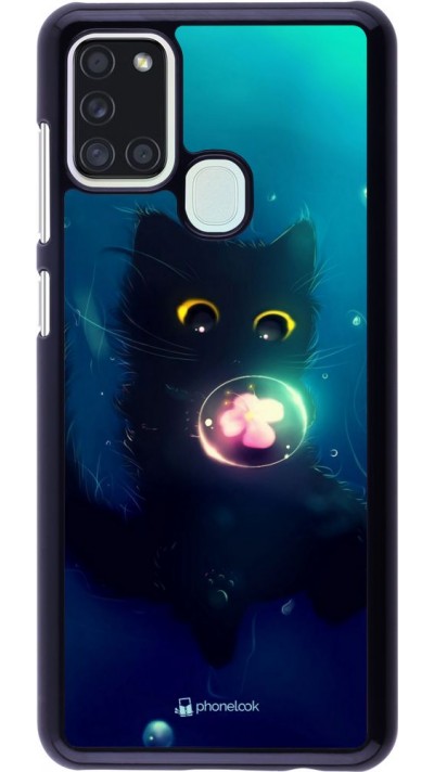 Coque Samsung Galaxy A21s - Cute Cat Bubble