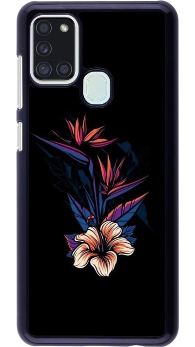 Coque Samsung Galaxy A21s - Dark Flowers