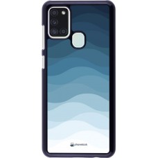 Coque Samsung Galaxy A21s - Flat Blue Waves