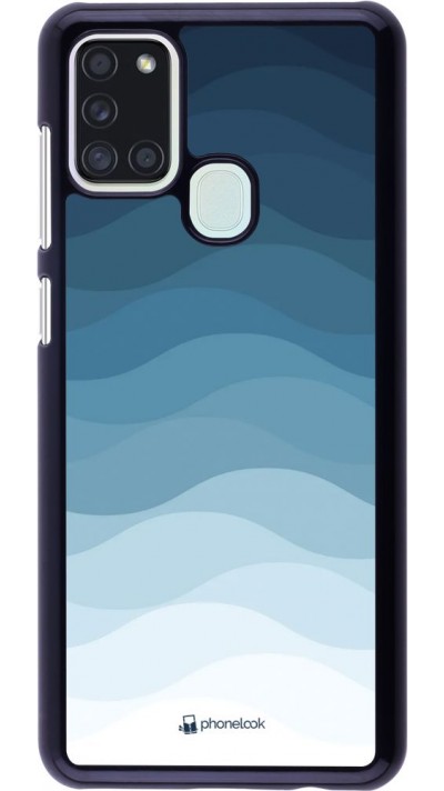 Coque Samsung Galaxy A21s - Flat Blue Waves