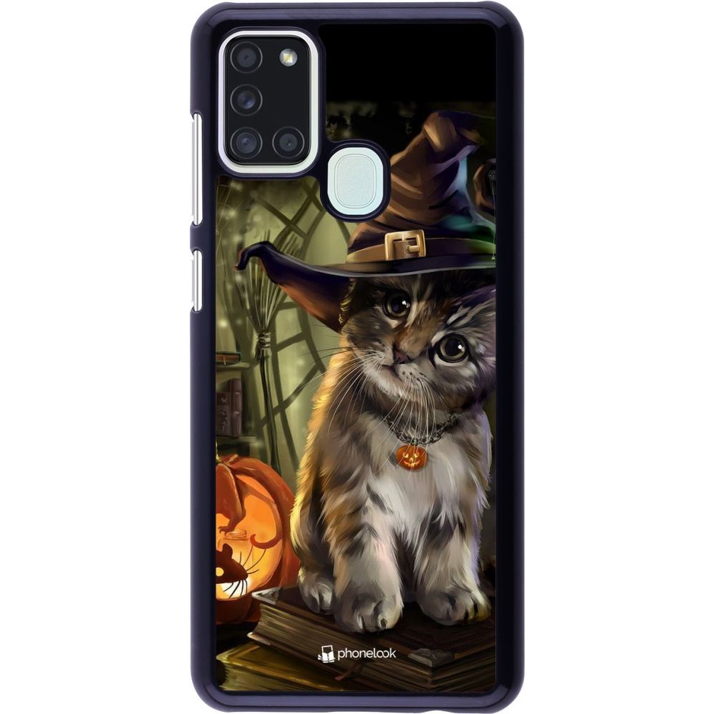 Coque Samsung Galaxy A21s - Halloween 21 Witch cat