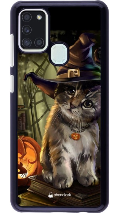 Coque Samsung Galaxy A21s - Halloween 21 Witch cat