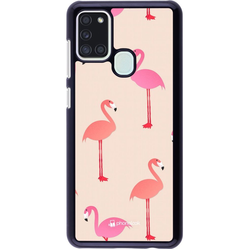 Hülle Samsung Galaxy A21s - Pink Flamingos Pattern