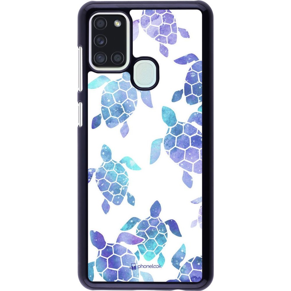 Hülle Samsung Galaxy A21s - Turtles pattern watercolor
