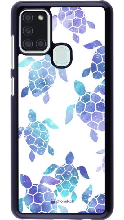 Coque Samsung Galaxy A21s - Turtles pattern watercolor