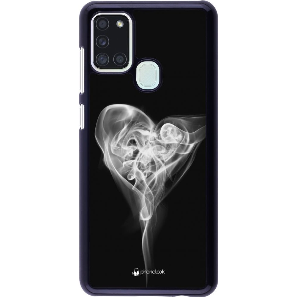 Hülle Samsung Galaxy A21s - Valentine 2022 Black Smoke