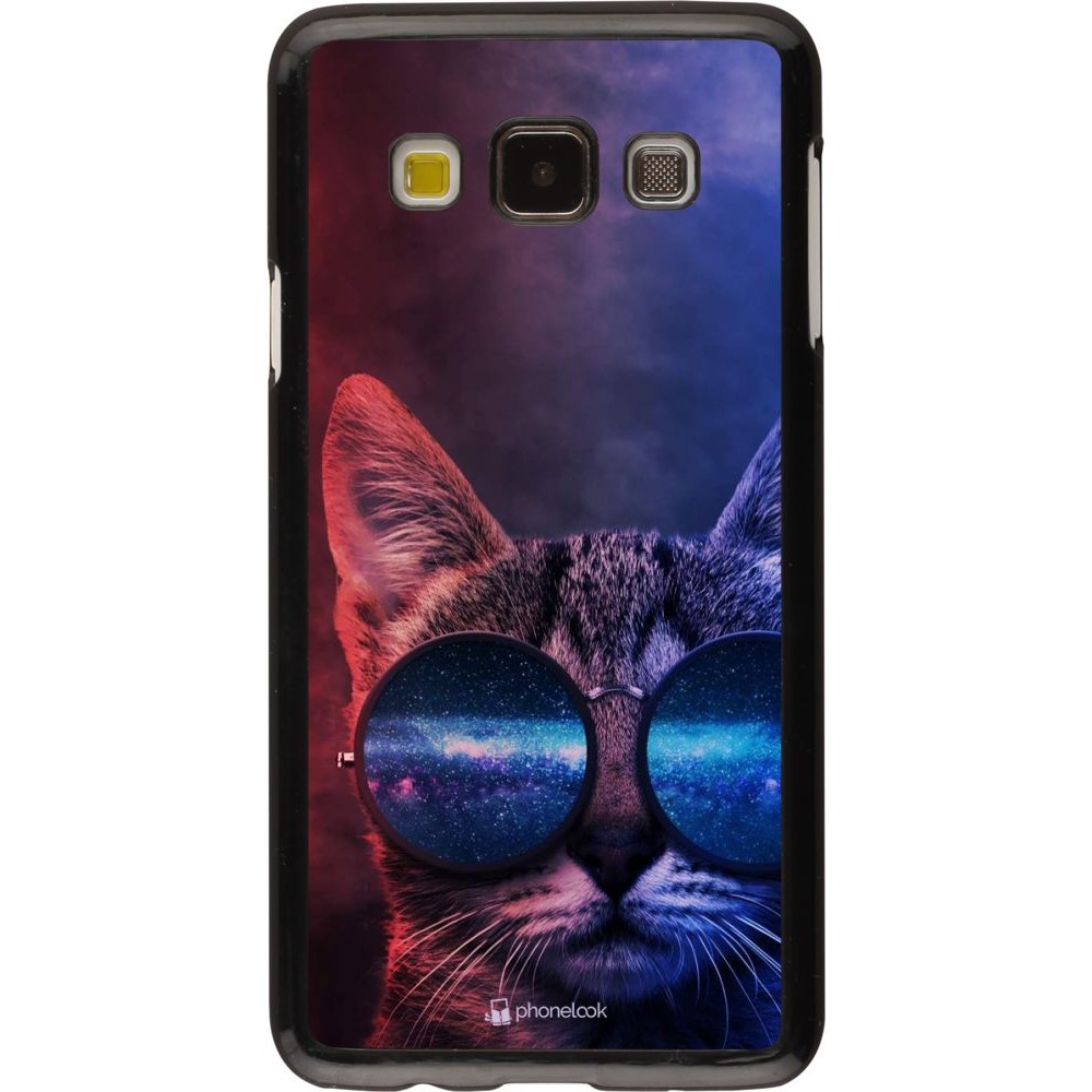 Hülle Samsung Galaxy A3 (2015) - Red Blue Cat Glasses
