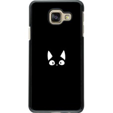 Hülle Samsung Galaxy A3 (2016) - Funny cat on black