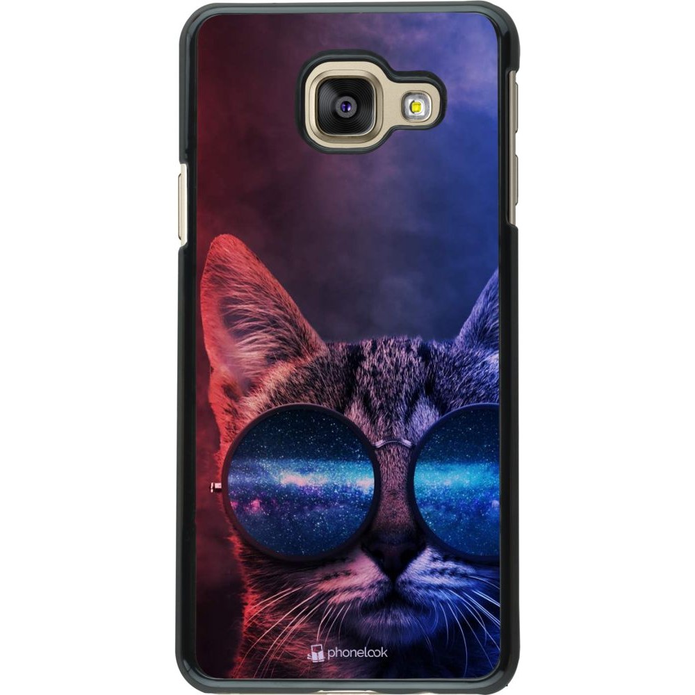 Coque Samsung Galaxy A3 (2016) - Red Blue Cat Glasses