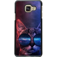 Hülle Samsung Galaxy A3 (2016) - Red Blue Cat Glasses