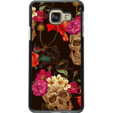 Hülle Samsung Galaxy A3 (2016) - Skulls and flowers