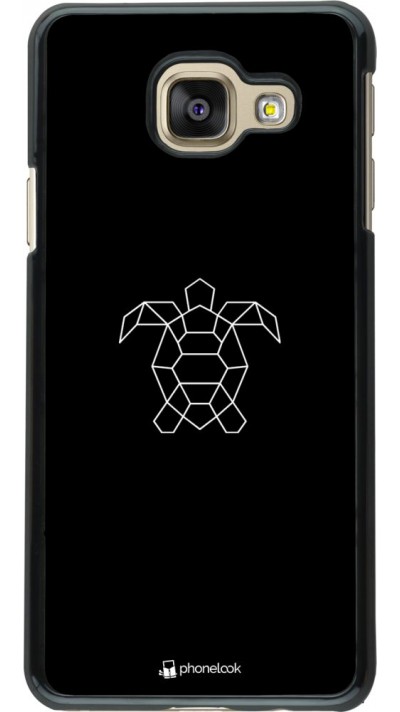 Hülle Samsung Galaxy A3 (2016) - Turtles lines on black