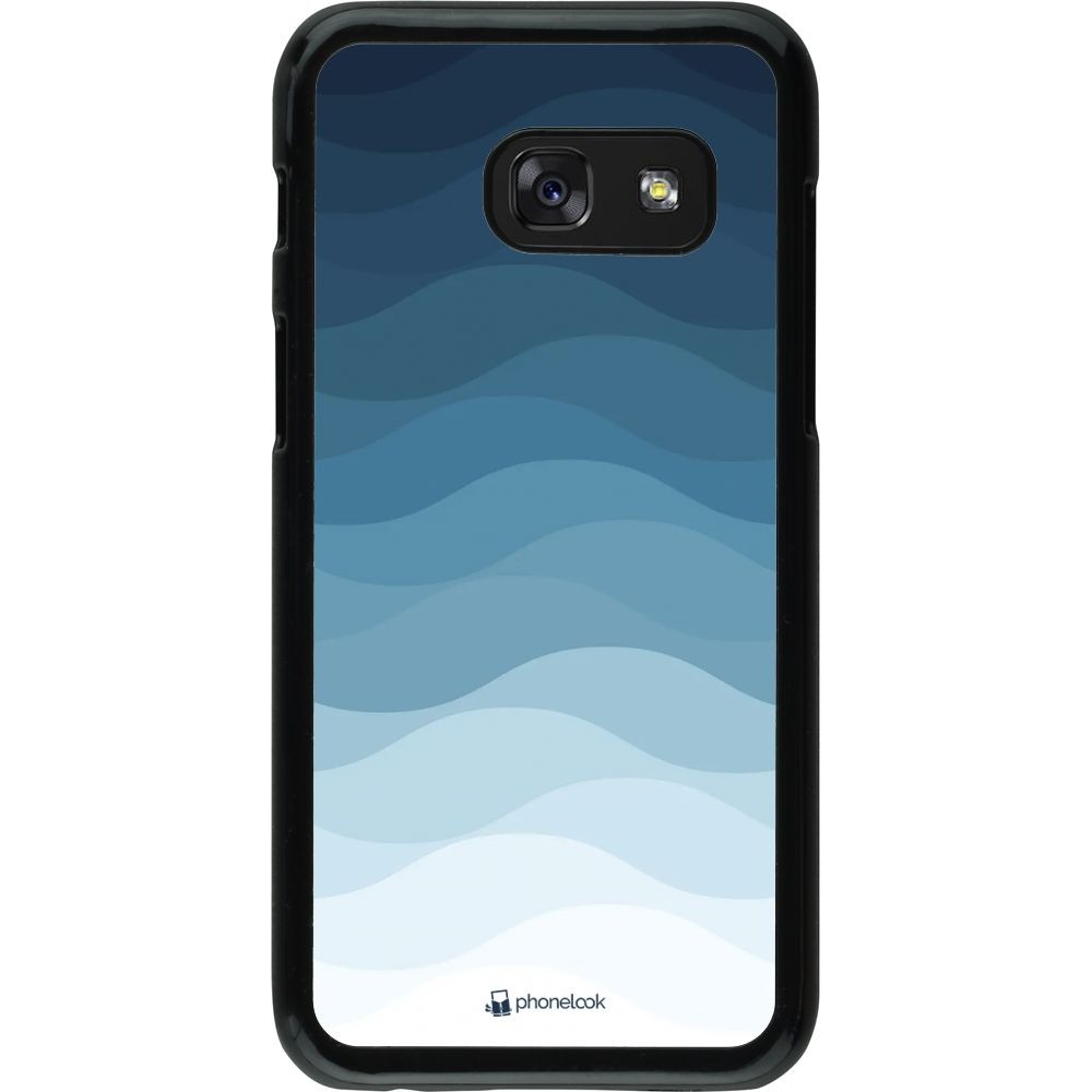 Hülle Samsung Galaxy A3 (2017) - Flat Blue Waves