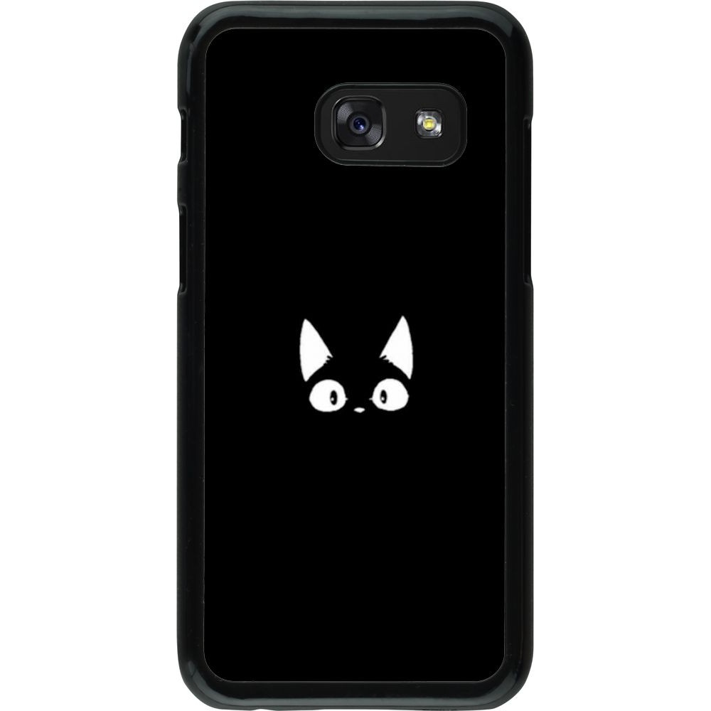 Coque Samsung Galaxy A3 (2017) - Funny cat on black
