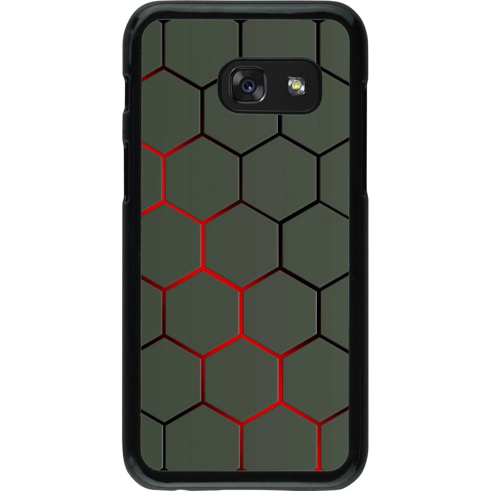 Hülle Samsung Galaxy A3 (2017) - Geometric Line red