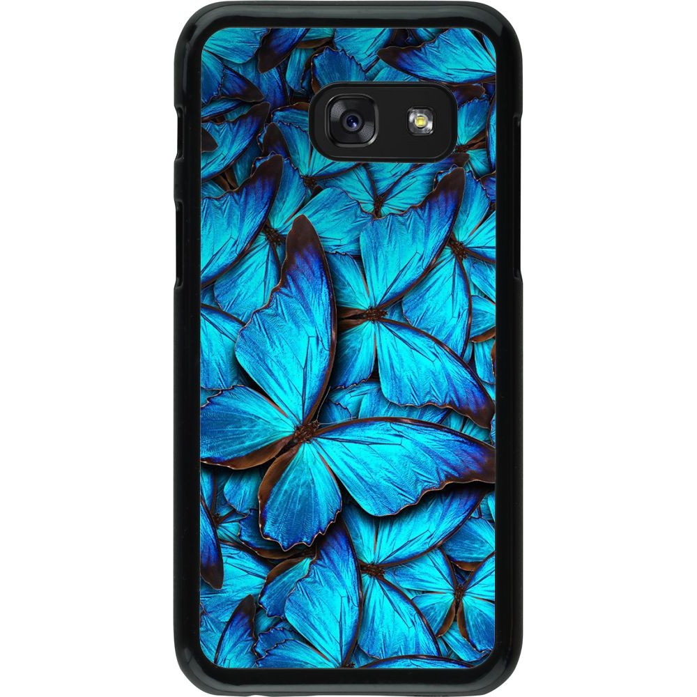 Coque Samsung Galaxy A3 (2017) - Papillon - Bleu