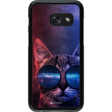 Hülle Samsung Galaxy A3 (2017) - Red Blue Cat Glasses