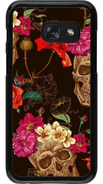 Coque Samsung Galaxy A3 (2017) - Skulls and flowers