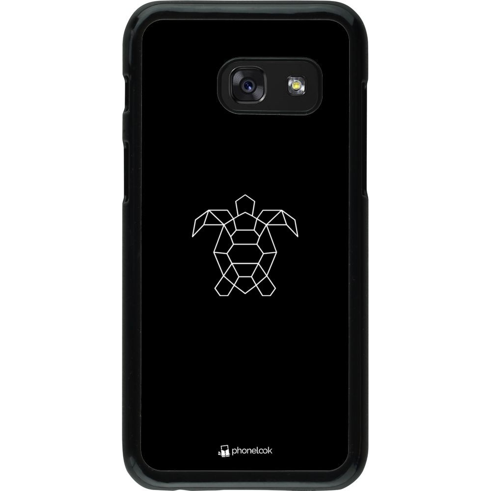Hülle Samsung Galaxy A3 (2017) - Turtles lines on black