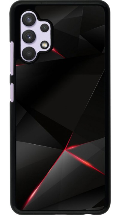 Coque Samsung Galaxy A32 - Black Red Lines